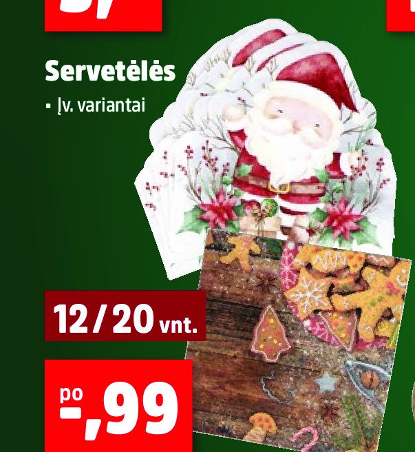 Servetėlės, 20 vnt