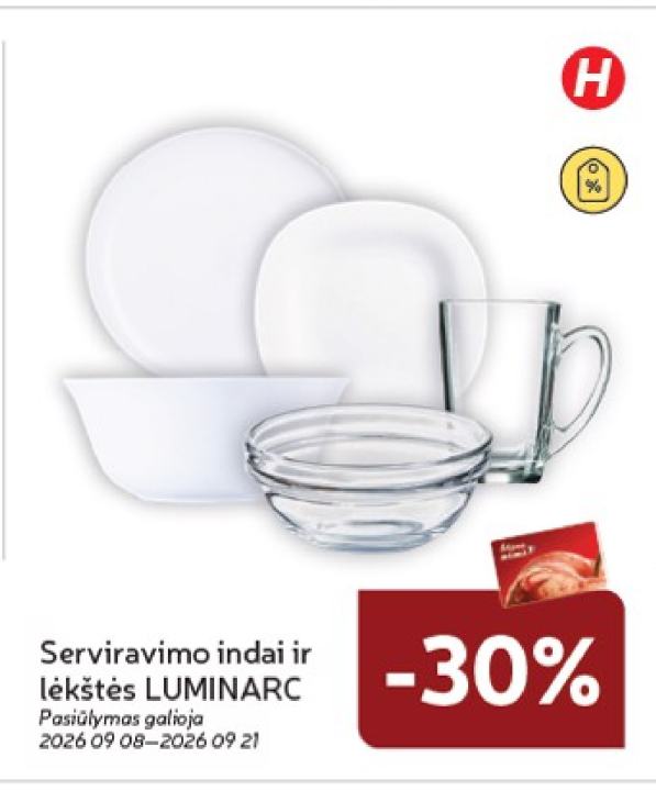 Serviravimo indai ir lėkštės LUMINARC