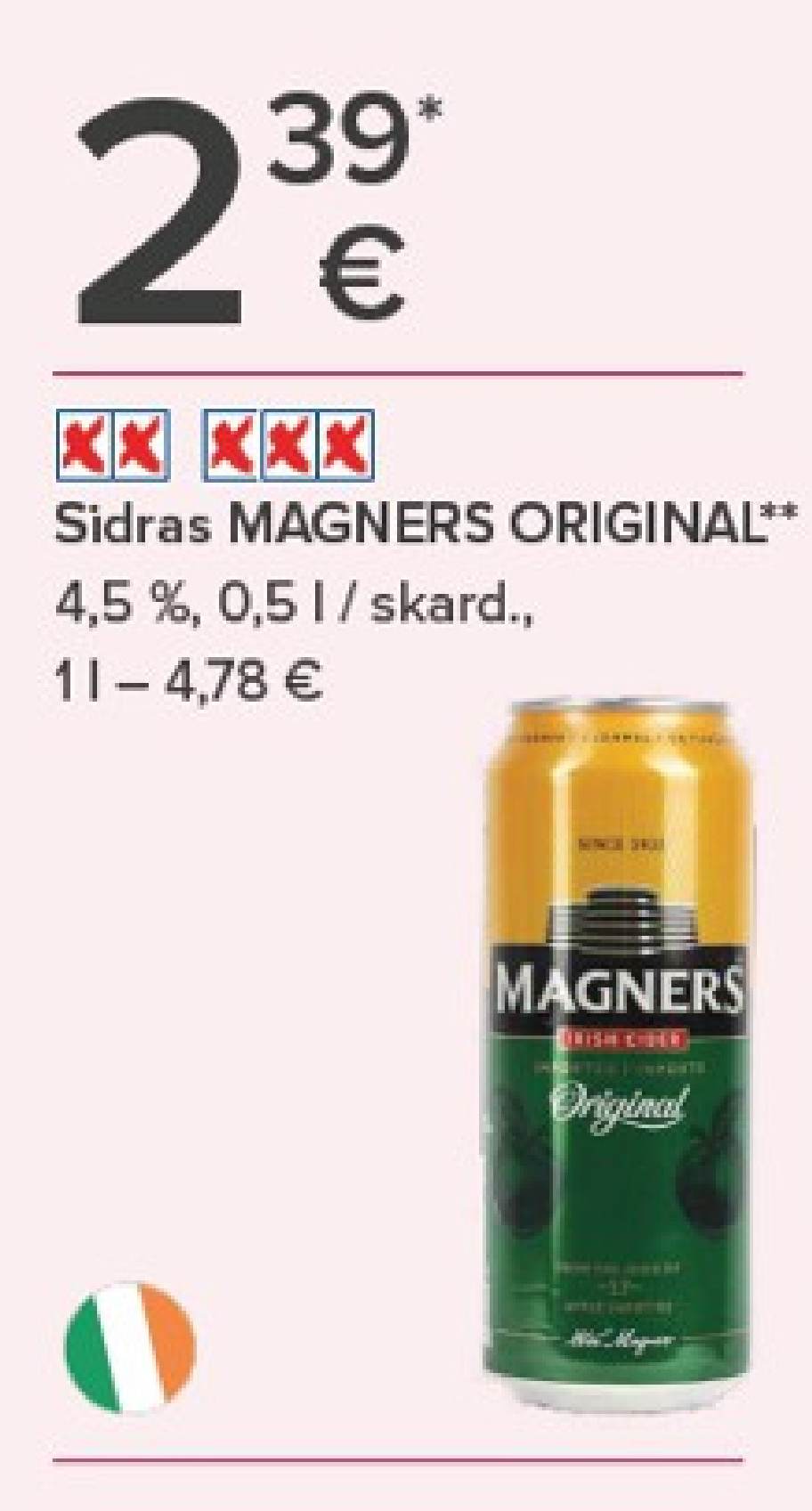 Sidras MAGNERS ORIGINAL, 0.5 l