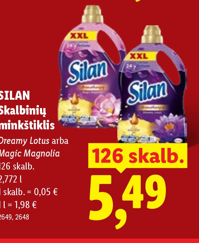 SILAN Skalbinių minkštiklis, 126 skalb.
