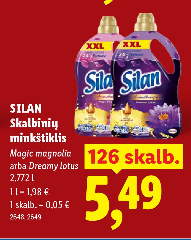 SILAN Skalbinių minkštiklis, 2.772 l