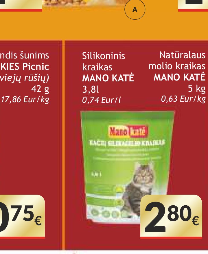Silikoninis kraikas MANO KATĖ, 4 l