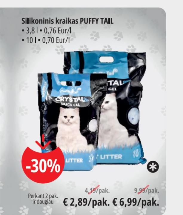 Silikoninis kraikas PUFFY TAIL, 3.8 l