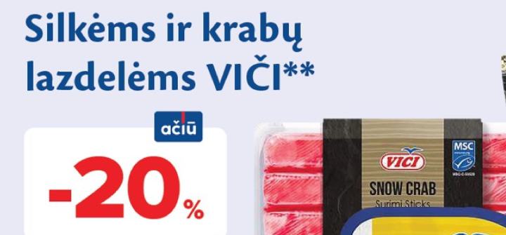 Silkėms ir krabų lazdelėms VIČI