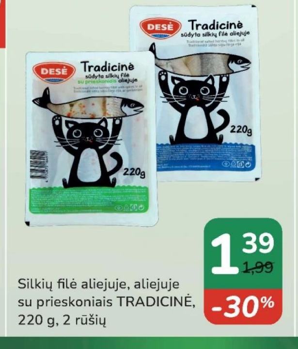 Silkių filė aliejuje, aliejuje su prieskoniais TRADICINĖ, 220 g