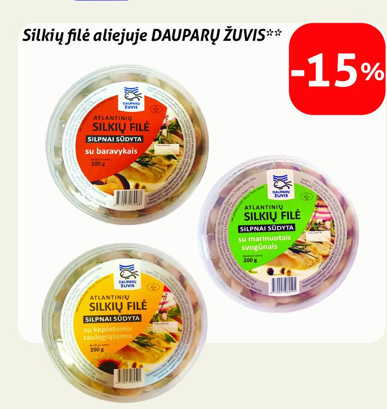 Silkių filė aliejuje DAUPARŲ ŽUVIS