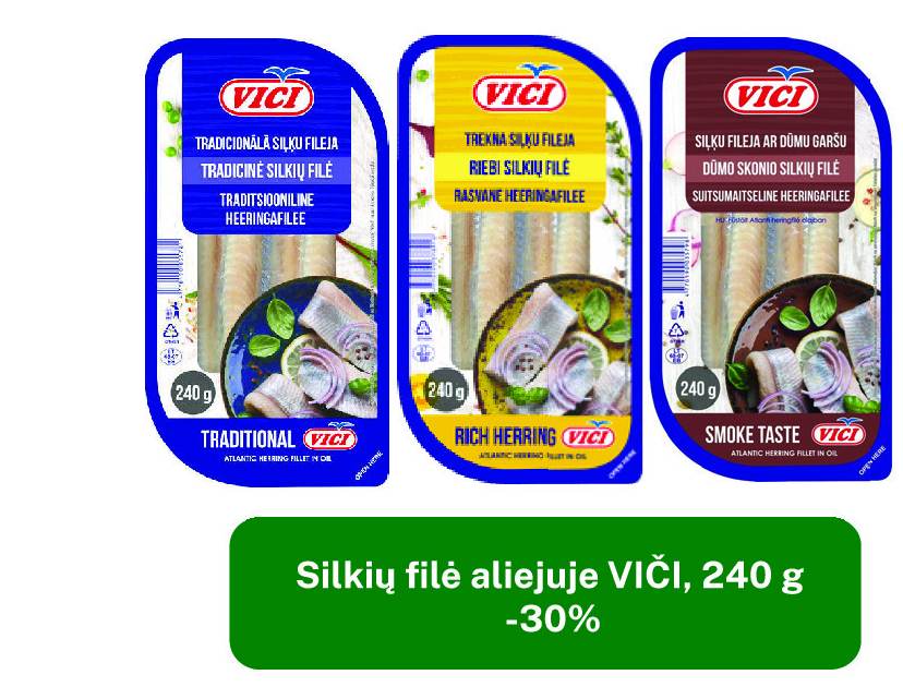 Silkių filė aliejuje VIČI, 240 g