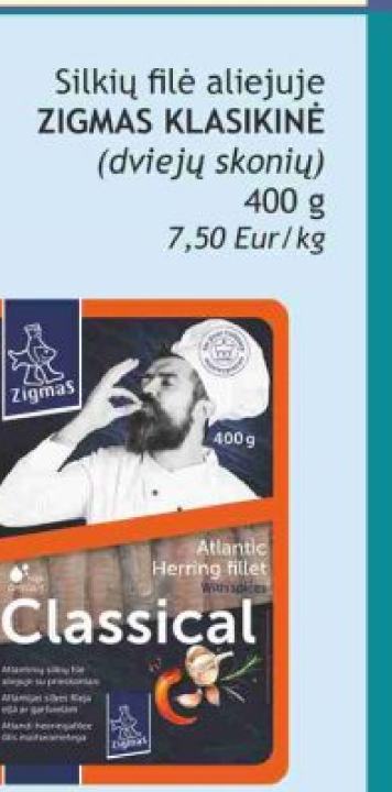 Silkių filė aliejuje ZIGMAS KLASIKINĖ, 400 g
