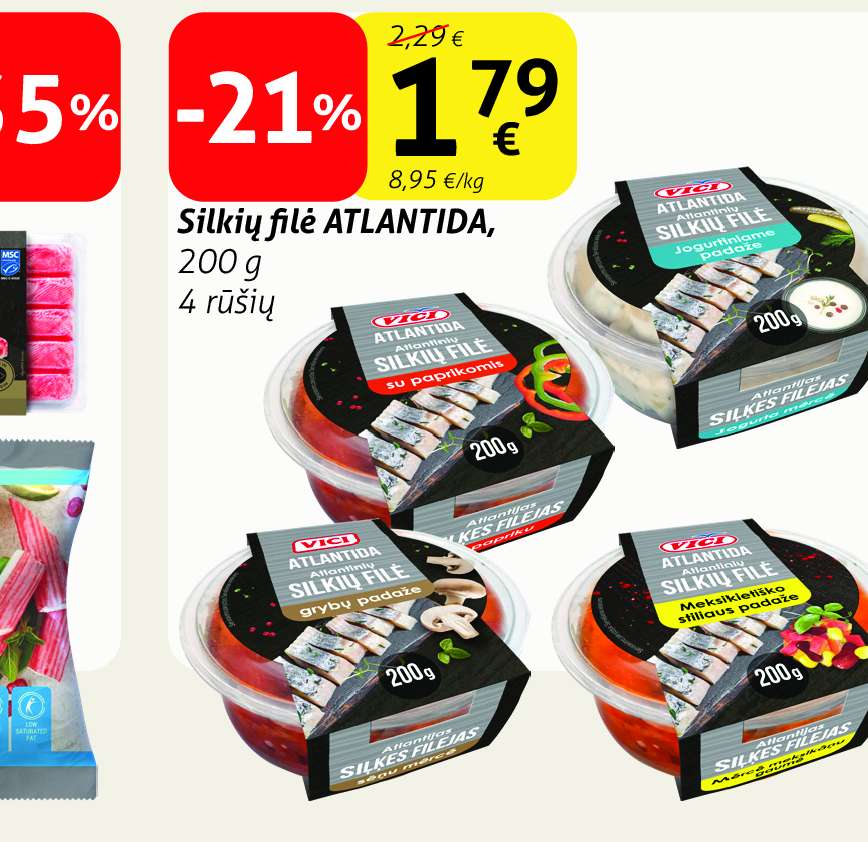 Silkių filė ATLANTIDA, 200 g
