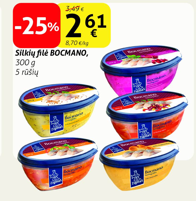 Silkių filė BOCMANO, 300 g