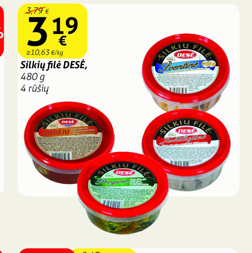 Silkių filė DESĖ, 480 g