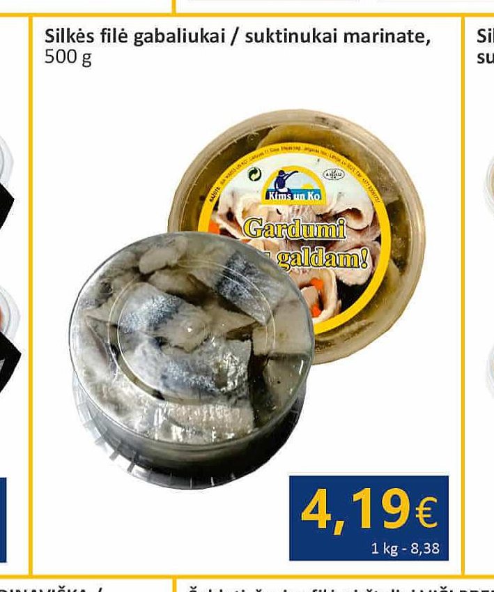 Silkių filė gabaliukai / suktinukai marinate, 500 g