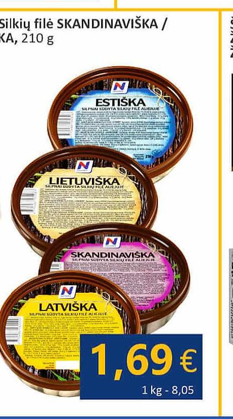 Silkių filė SKANDINAVIŠKA / ESTIŠKA / LATVIŠKA / LIETUVIŠKA, 210 g