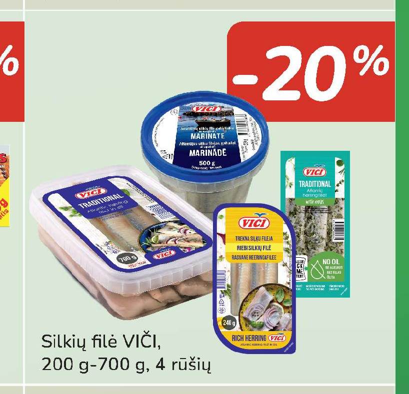Silkių filė VIČI, 200 g-700 g