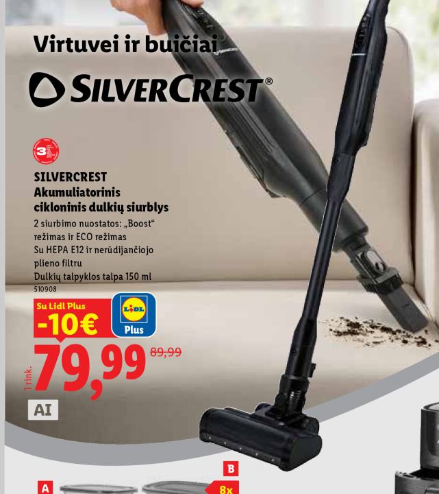 SILVERCREST Akumuliatorinis cikloninis dulkių siurblys