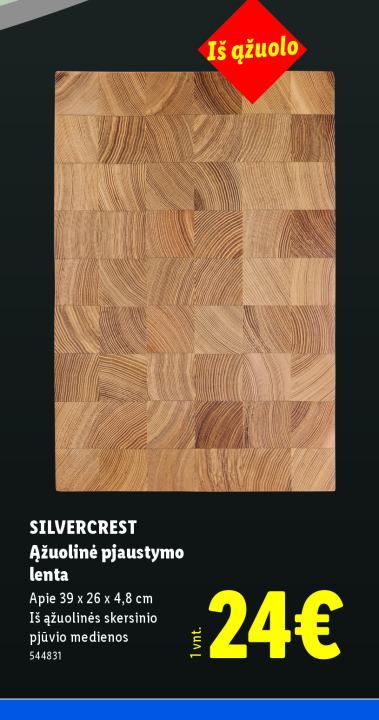 SILVERCREST Ąžuolinė pjaustymo lenta