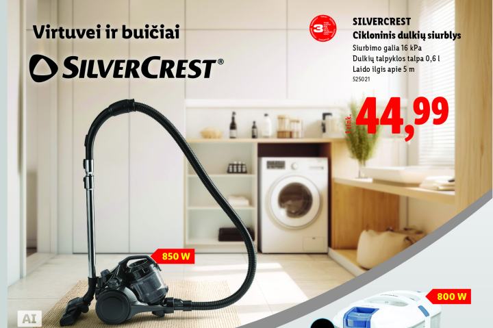 SILVERCREST Cikloninis dulkių siurblys, 0.6 l