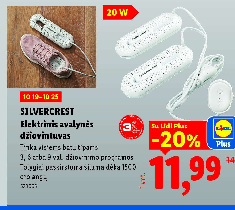 SILVERCREST Elektrinis avalynės džiovintuvas