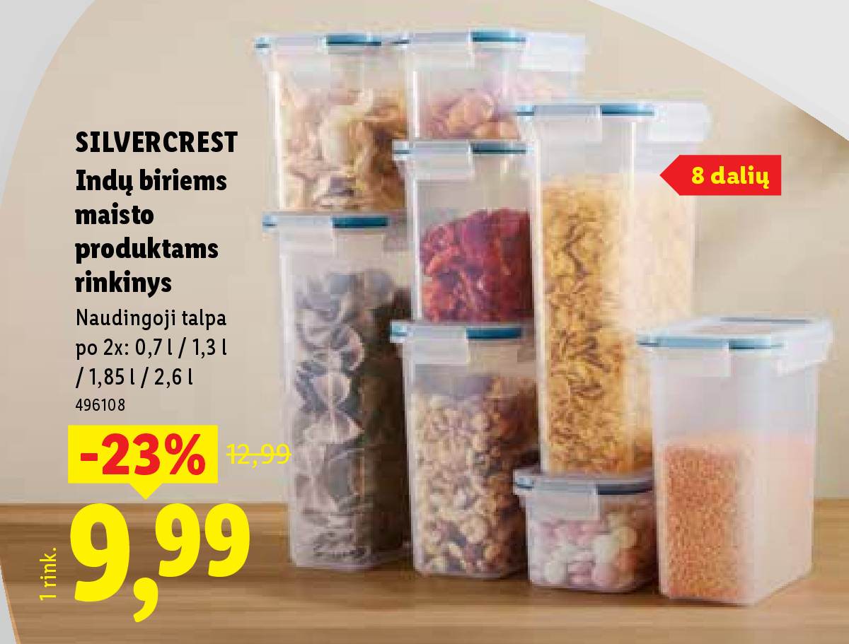 SILVERCREST Indų biriems maisto produktams rinkinys