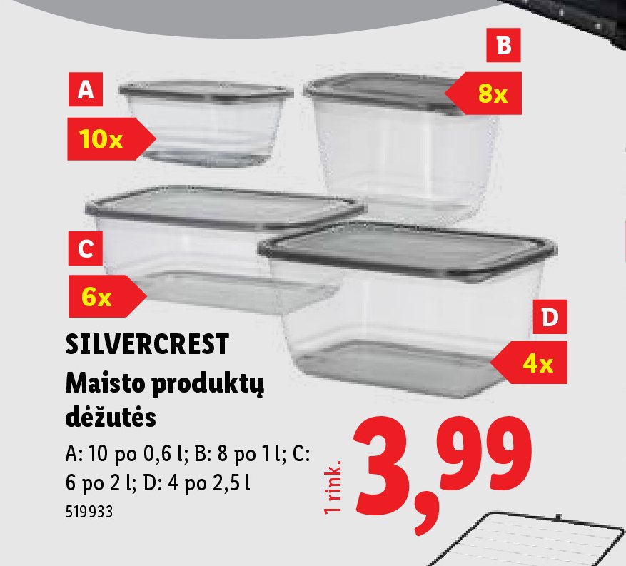 SILVERCREST Maisto produktų dėžutės