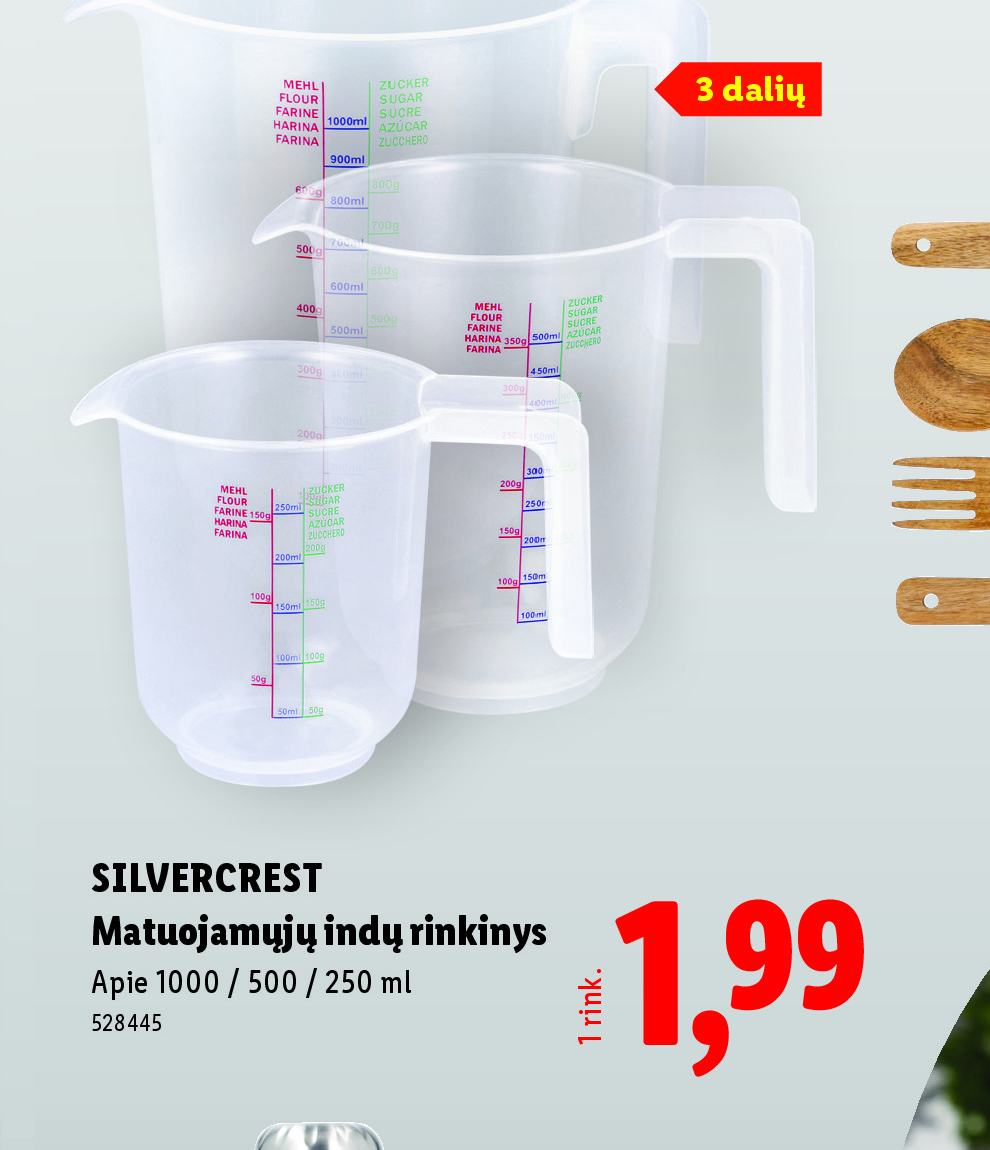 SILVERCREST Matuojamųjų indų rinkinys, 250 ml