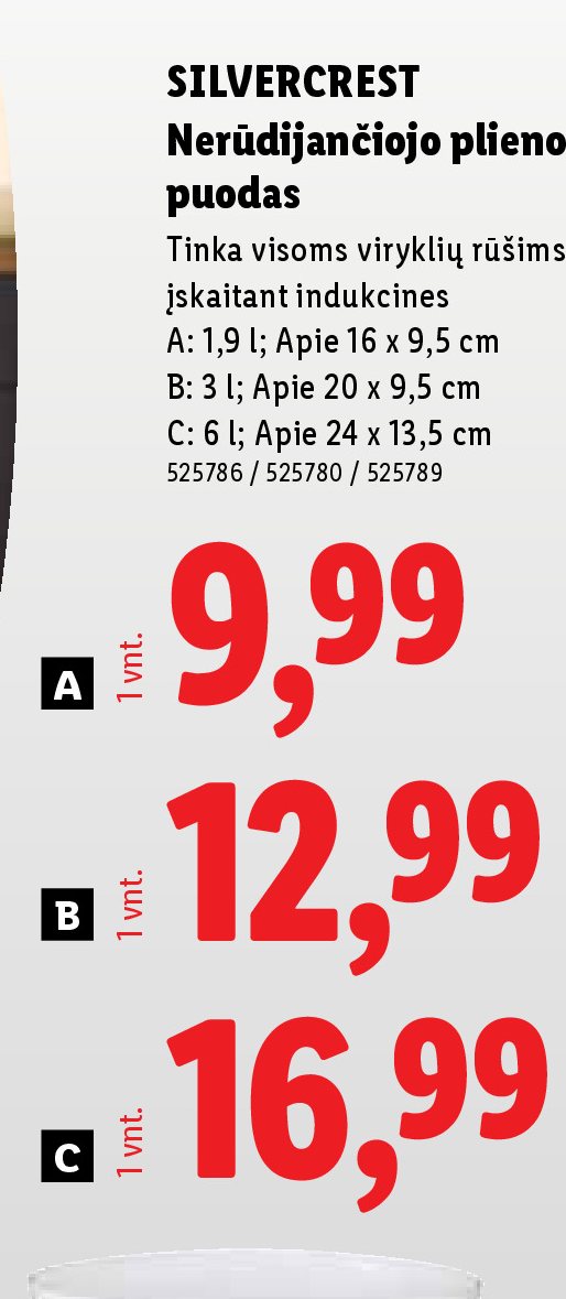 SILVERCREST Nerūdijančiojo plieno puodas, 1.9 l