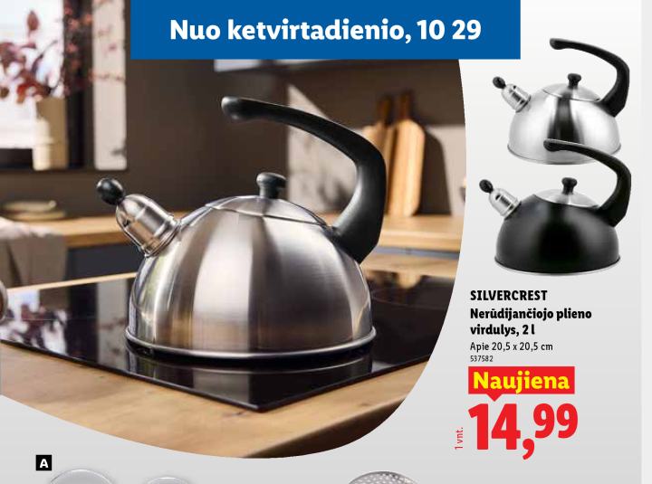 SILVERCREST Nerūdijančiojo plieno virdulys, 2 l