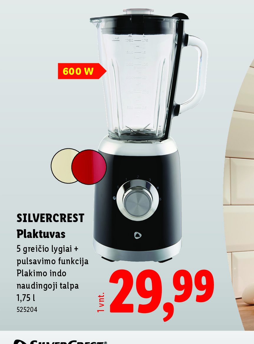 SILVERCREST Plaktuvas, 1.75 l