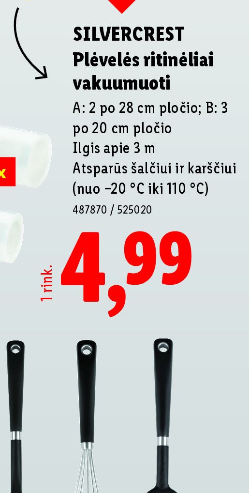 SILVERCREST Plėvelės ritinėliai vakuumuoti, 28 cm