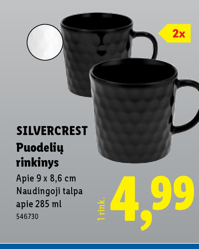 SILVERCREST Puodelių rinkinys