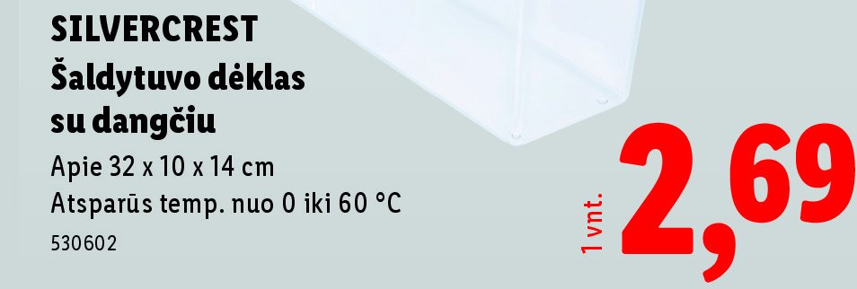 SILVERCREST Šaldytuvo dėklas su dangčiu, 10 x 14 cm