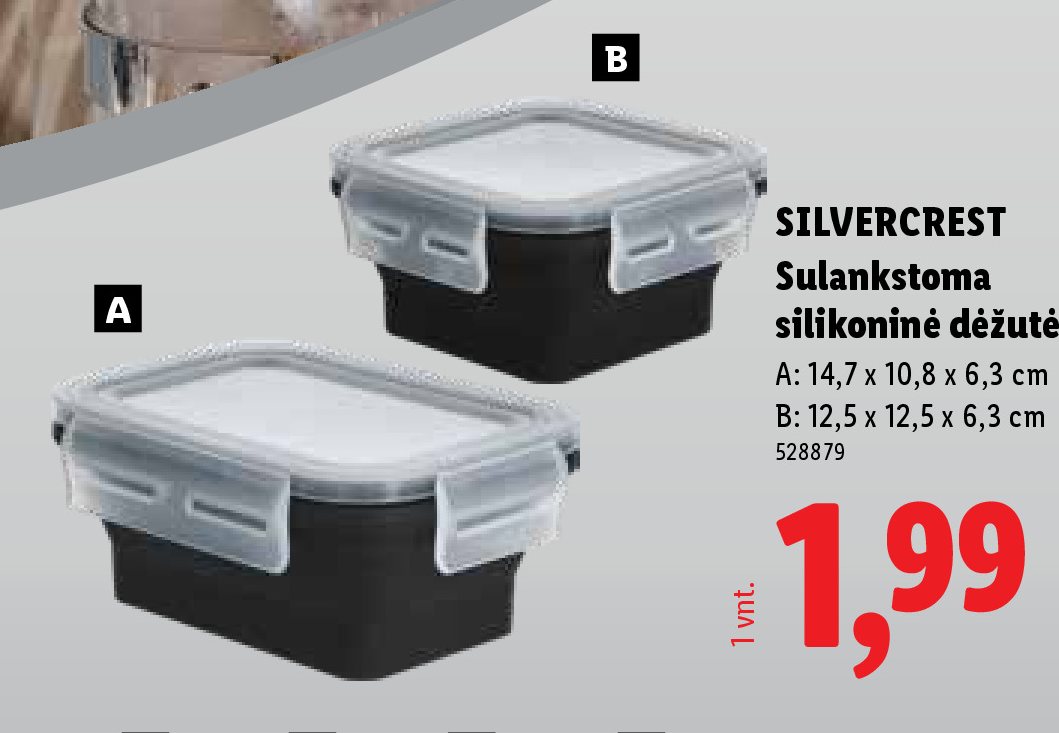 SILVERCREST Sulankstoma silikoninė dėžutė