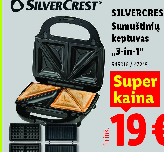 SILVERCREST Sumuštinių keptuvas „3-in-1“