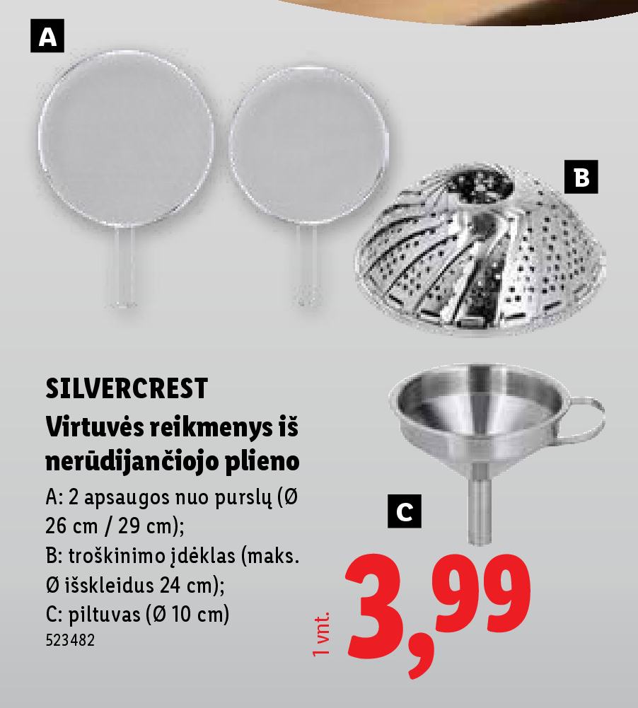 SILVERCREST Virtuvės reikmenys iš nerūdijančiojo plieno