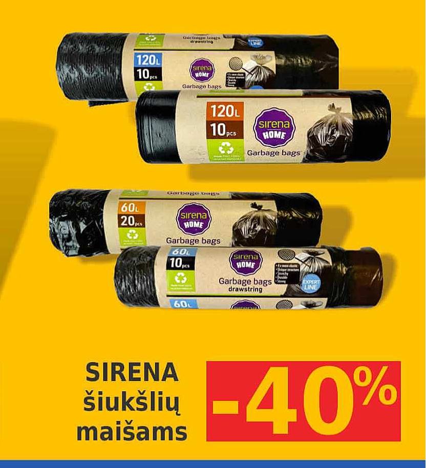 SIRENA šiukšlių maišams