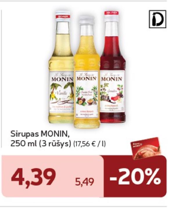 Sirupas MONIN, 250 ml
