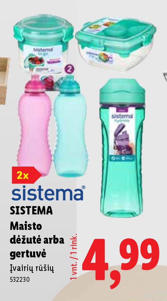SISTEMA Maisto dėžutė arba gertuvė