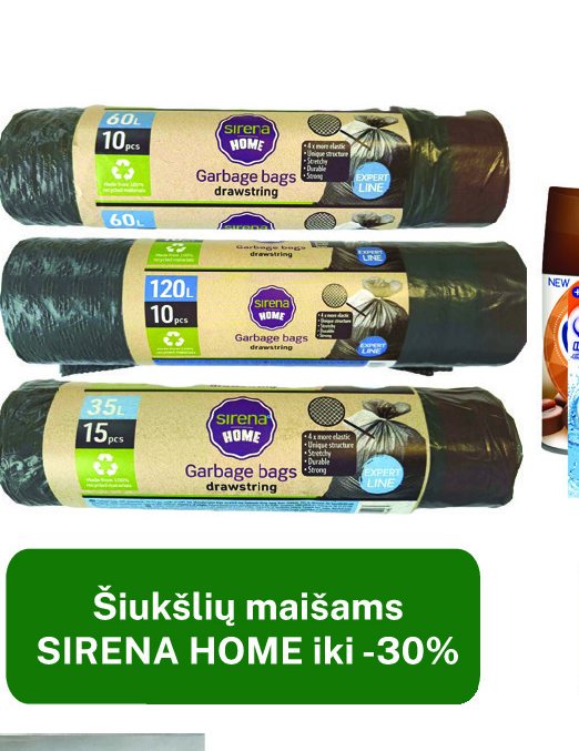 Šiukšlių maišams SIRENA HOME