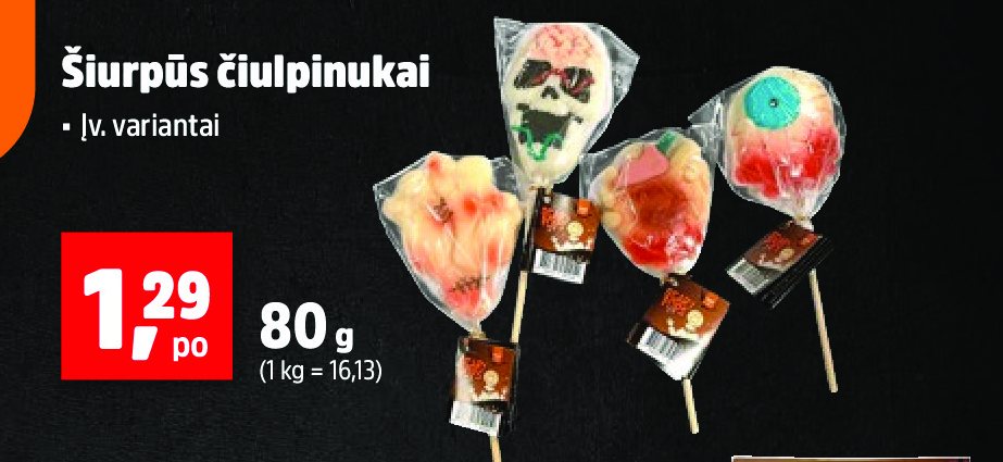 Šiurpūs čiulpinukai, 80 g
