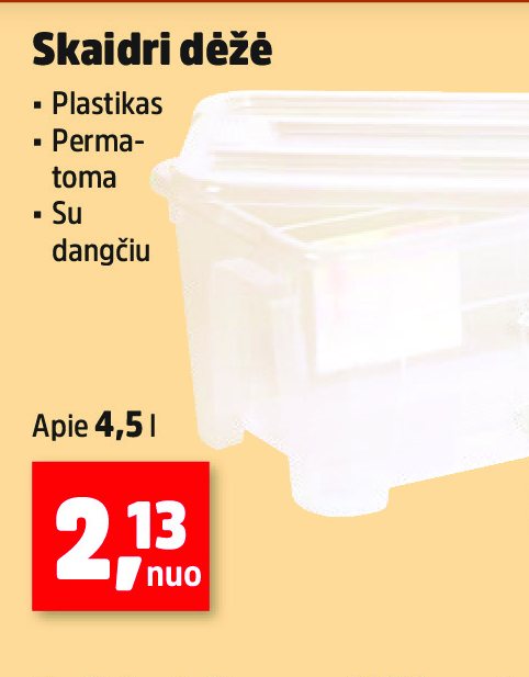 Skaidri dėžė, 4.5 l