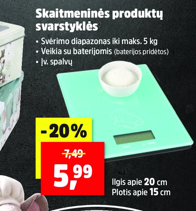 Skaitmeninės produktų svarstyklės
