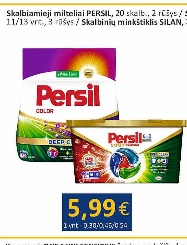 Skalbiamosios kapsulės PERSIL DISCS, 13 vnt