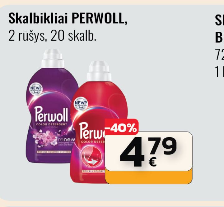 Skalbikliai PERWOLL, 20 skalb.