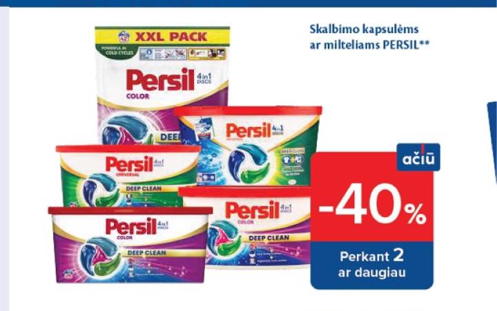 Skalbimo kapsulėms ar milteliams PERSIL