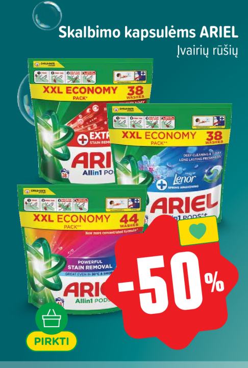 Skalbimo kapsulėms ARIEL