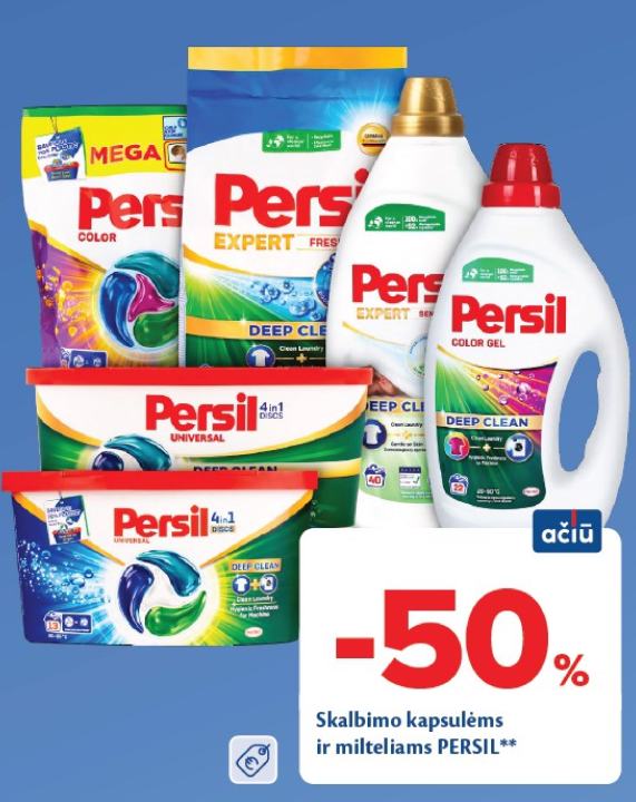 Skalbimo kapsulėms ir milteliams PERSIL