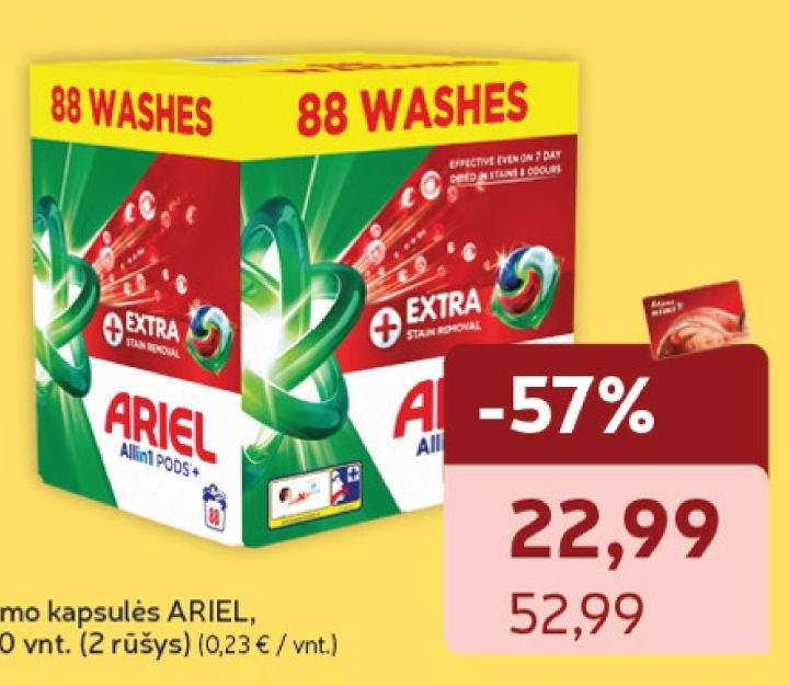 Skalbimo kapsulės ARIEL, 100 vnt