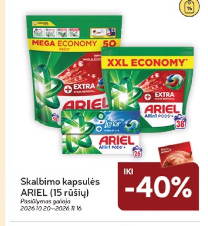 Skalbimo kapsulės ARIEL