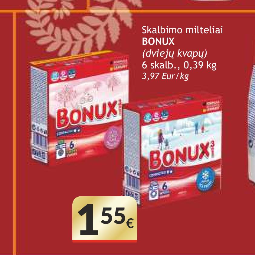 Skalbimo milteliai BONUX, 6 skalb.