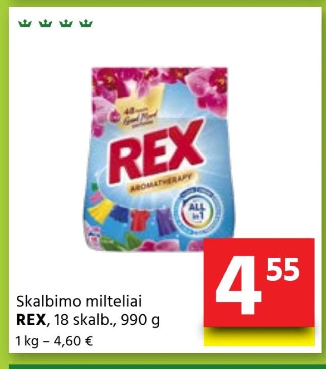 Skalbimo milteliai REX, 18 skalb.